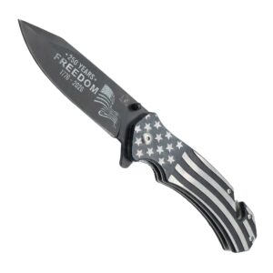 9" Spring Assisted USA Knife with Flag Handle